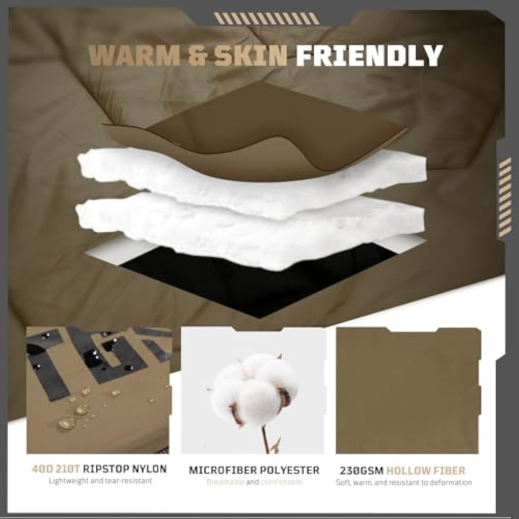 Cold Weather Sleeping Bag | 36°F Thermal Coyote Brown