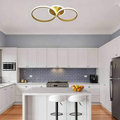 Comely 42W Modern LED Ceiling Light | Gold Flush Mount Chandelier