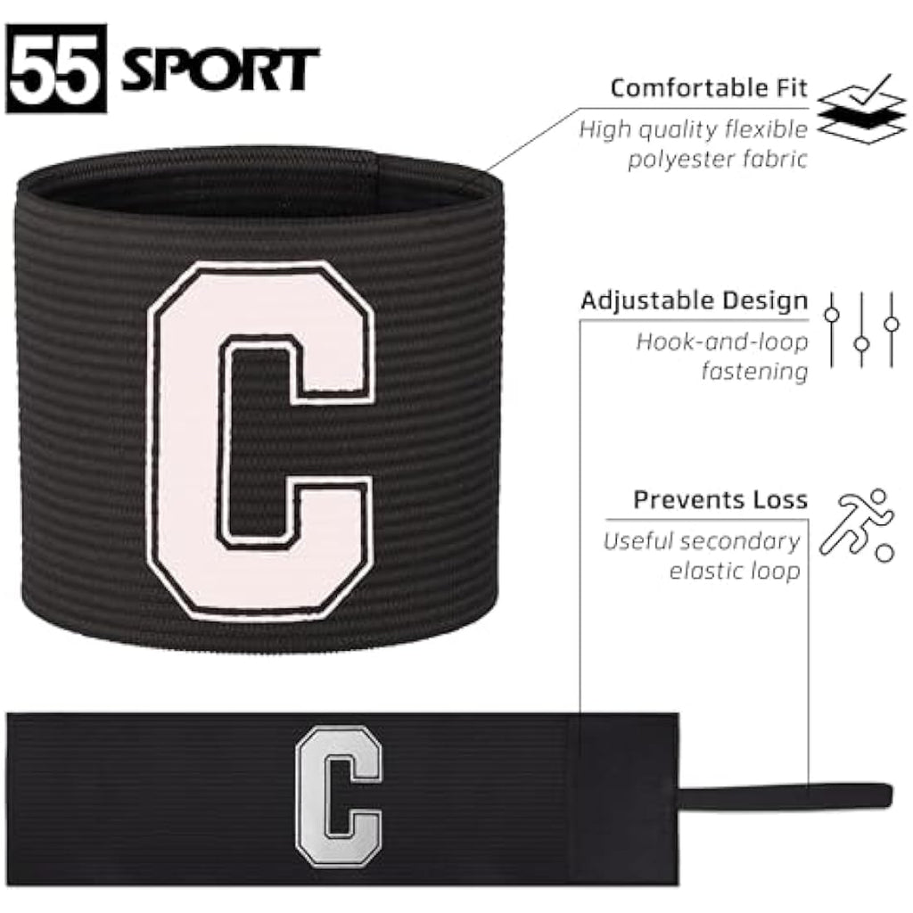 55 Sport Captain's Armband – Adjustable Football & Soccer Elastic