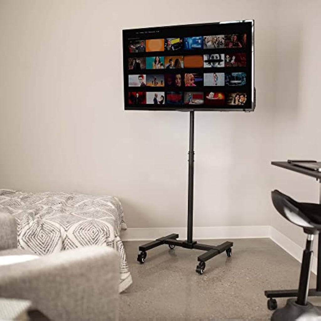 VIVO Mobile TV Stand for 13-42 inch Screens | Rolling Height Adjustable