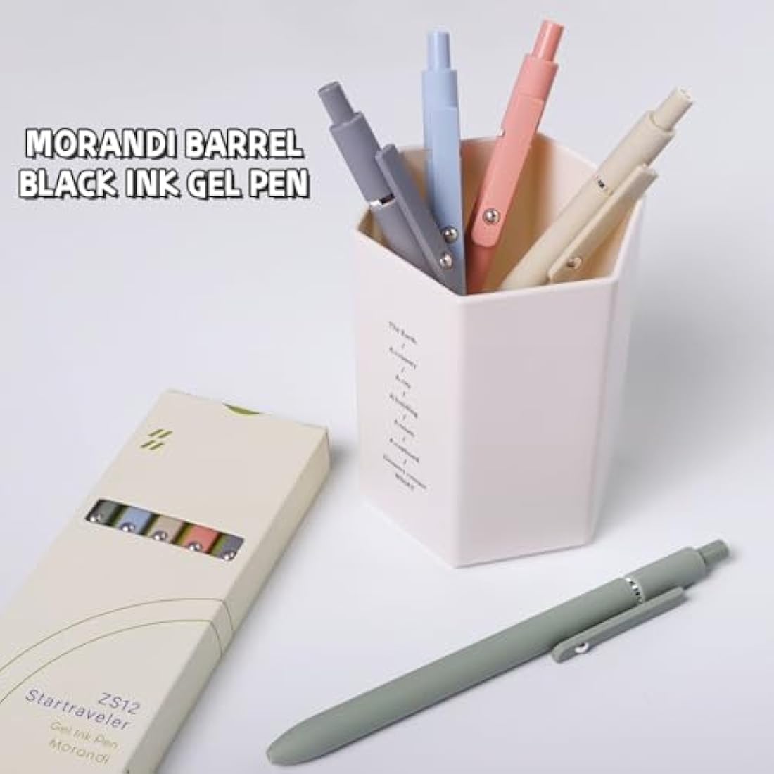 Jolof Store Gel Pens | 10 Pcs 0.5mm Fine Point Black Ink with Soft Grip