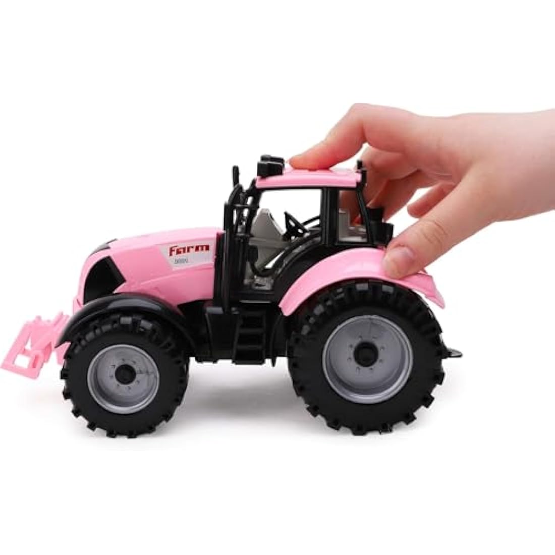 Toyland Friction Powered Farm Tractor with Opening Bonnet - Pink