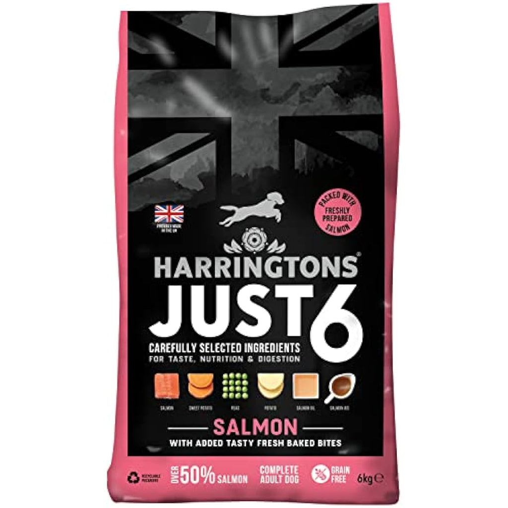 Harringtons Just 6 Salmon & Veg Grain Free Adult Dog Food - 6kg