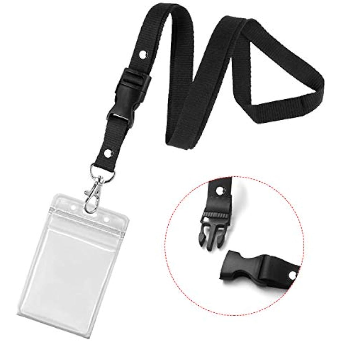 Retractable Lanyard Set | 12-Piece Waterproof ID Badge Holder