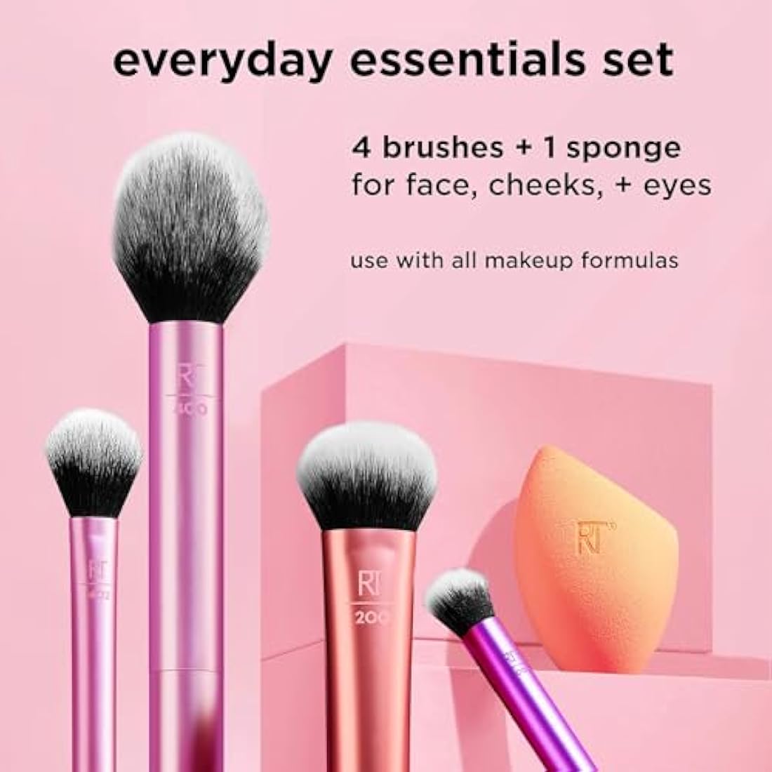 Real Techniques Everyday Essentials 5-Piece Makeup Brush & Sponge Set