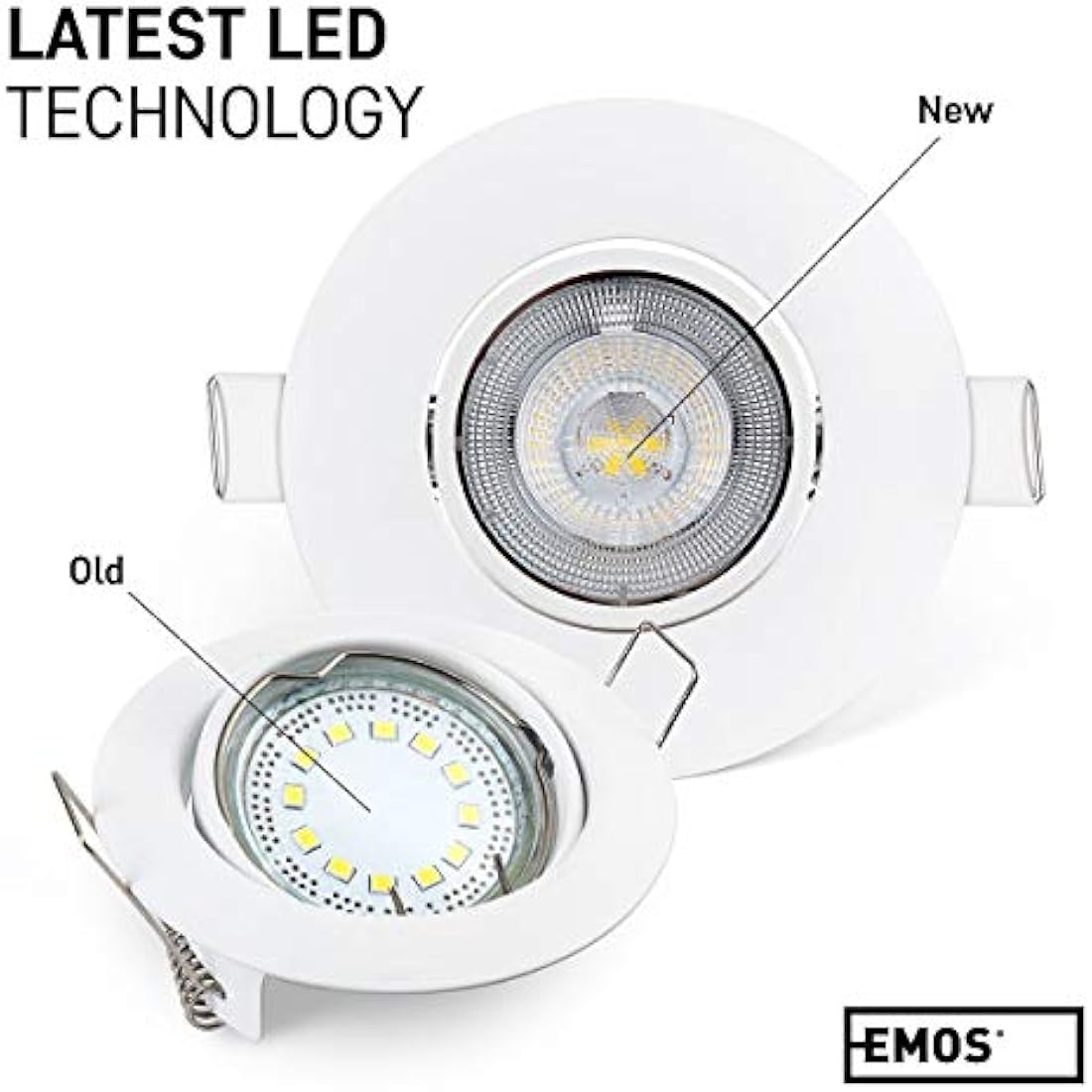 EMOS LED Recessed Ceiling Spotlights - 5W Cold White Ultra Slim - Pack of 12