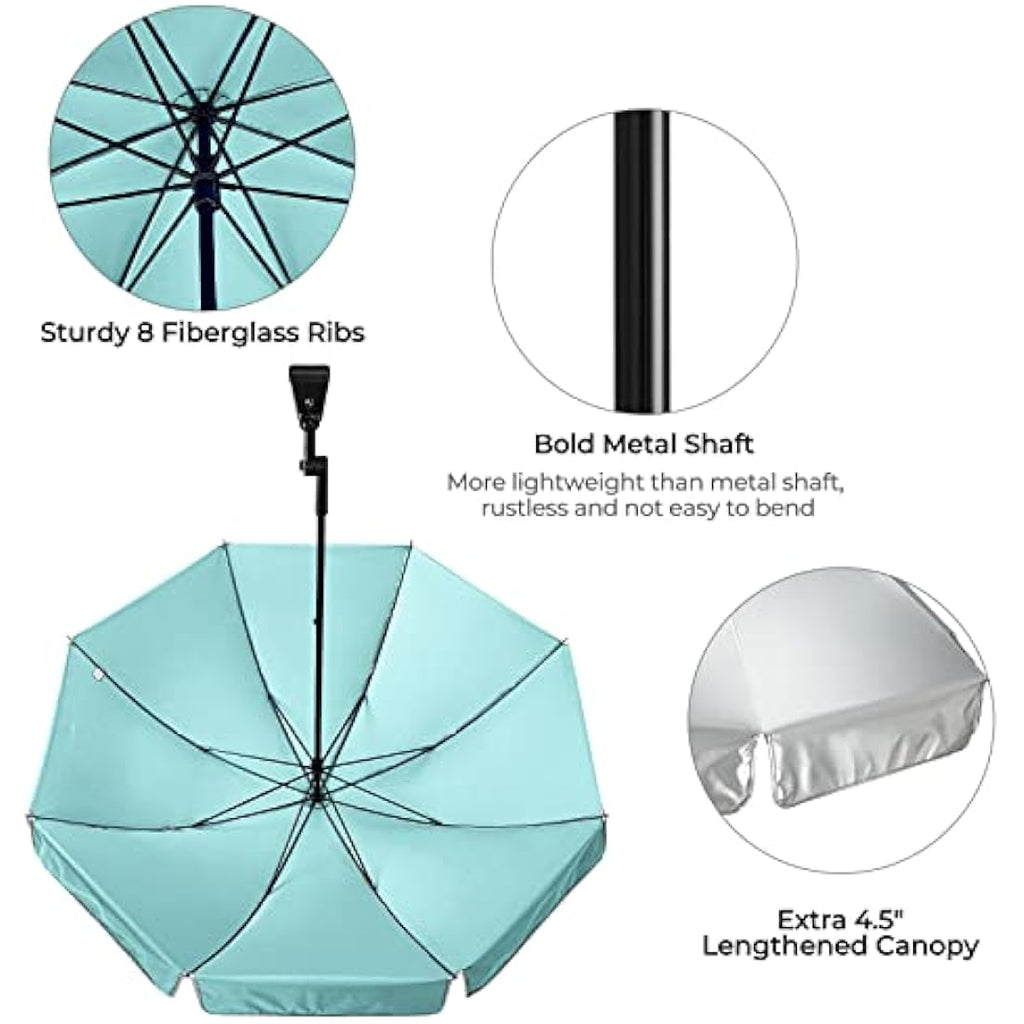 G4Free UPF 50+ Universal Clamp On Umbrella | Adjustable UV Sun Shade