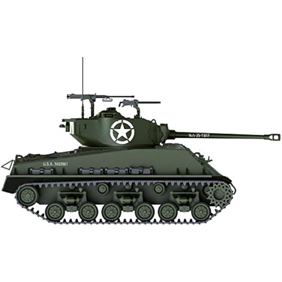 Italeri M4A3E8 Sherman Fury Tank Model Kit - 1/35 Scale Military Tank