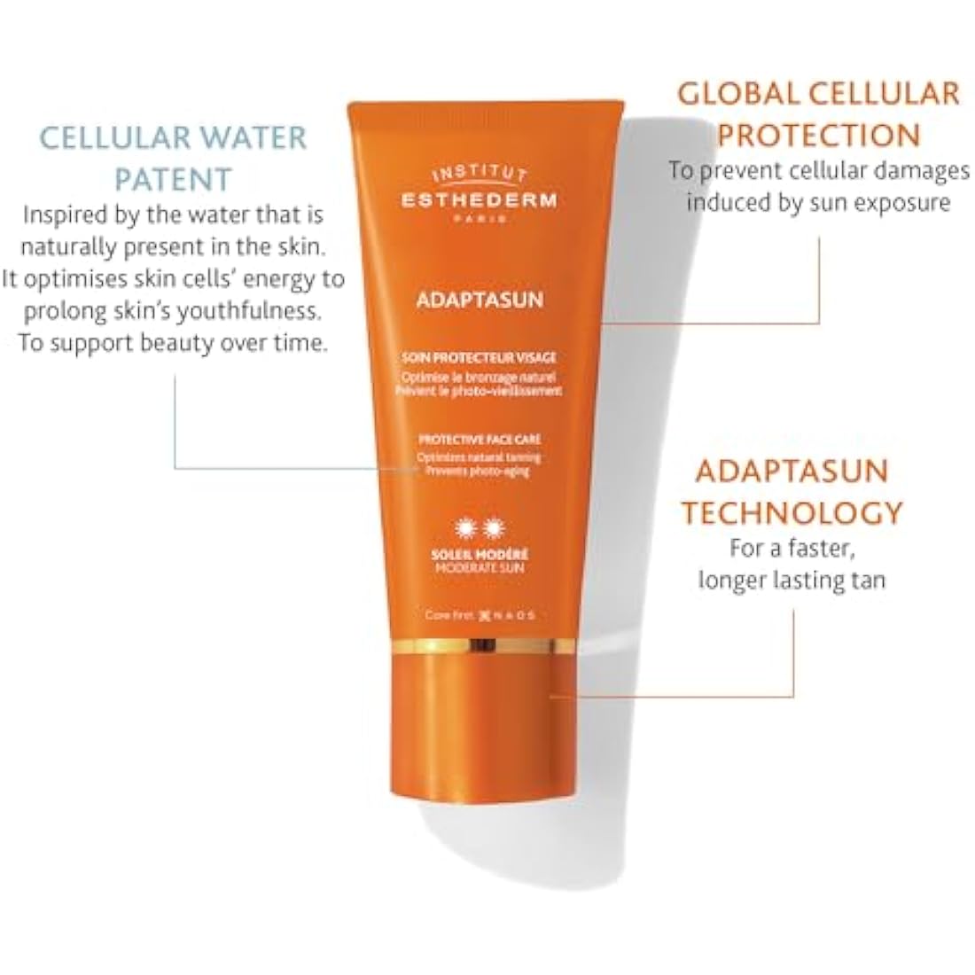 Institut Esthederm Adaptasun Face Sun Cream - Tan Accelerator 50ml