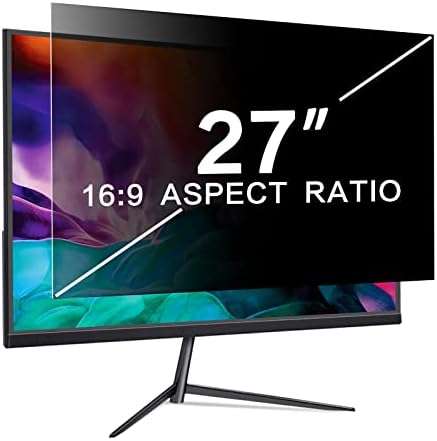 PYS 27 Inch Computer Privacy Screen Filter | Anti-Glare & UV-Blocking
