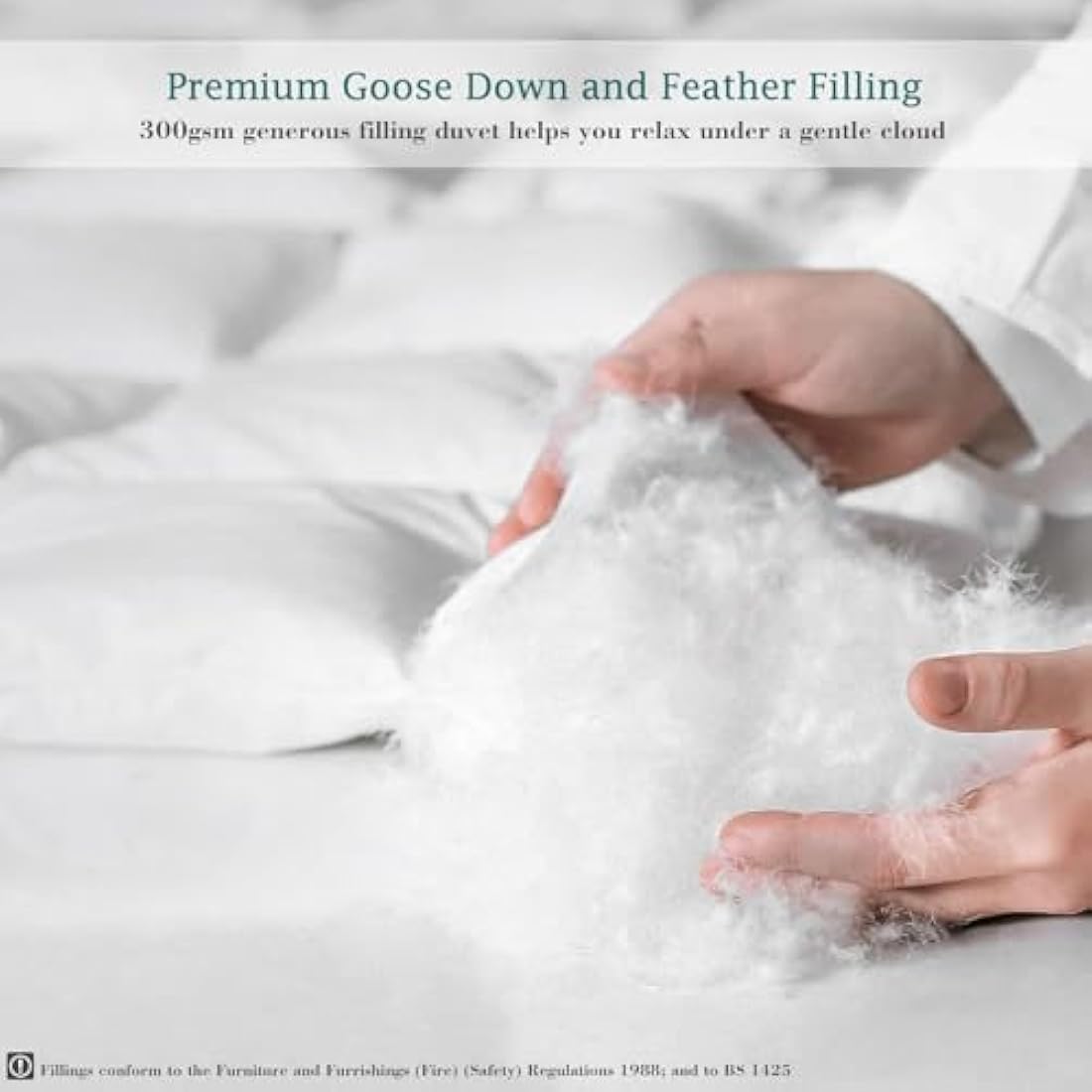 Threads For Bed 4.5 Tog Down & Feather Duvet – Double Size Cotton Quilt