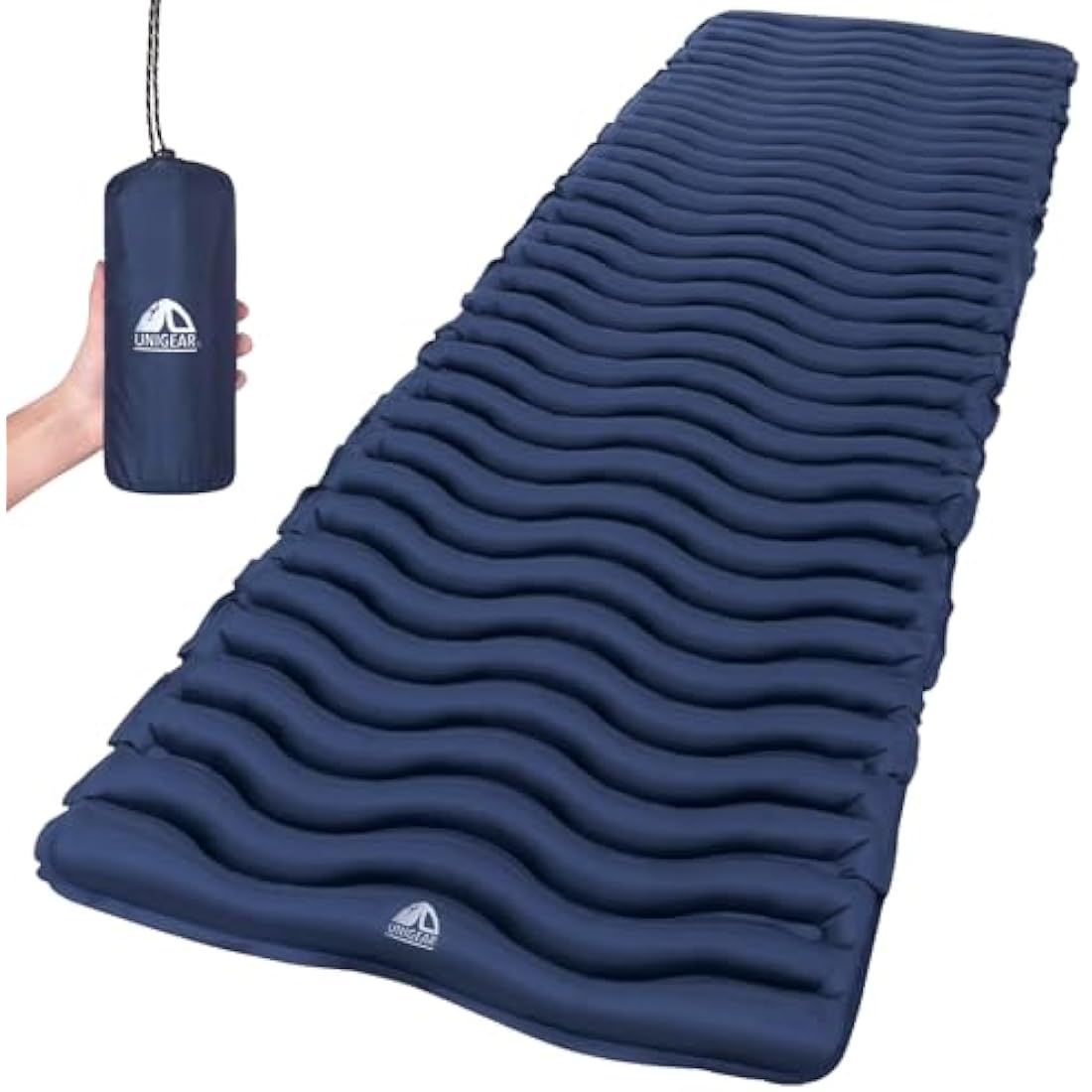 Unigear Ultralight Inflatable Sleeping Pad | 40D Nylon Camping Mat