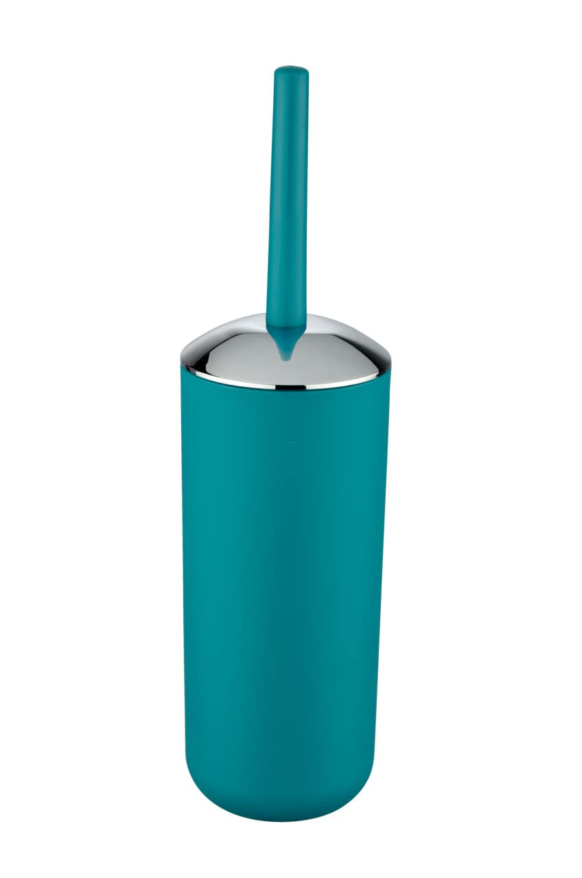 WENKO Brasil WC Brush Set – Unbreakable Petrol Plastic Toilet Brush