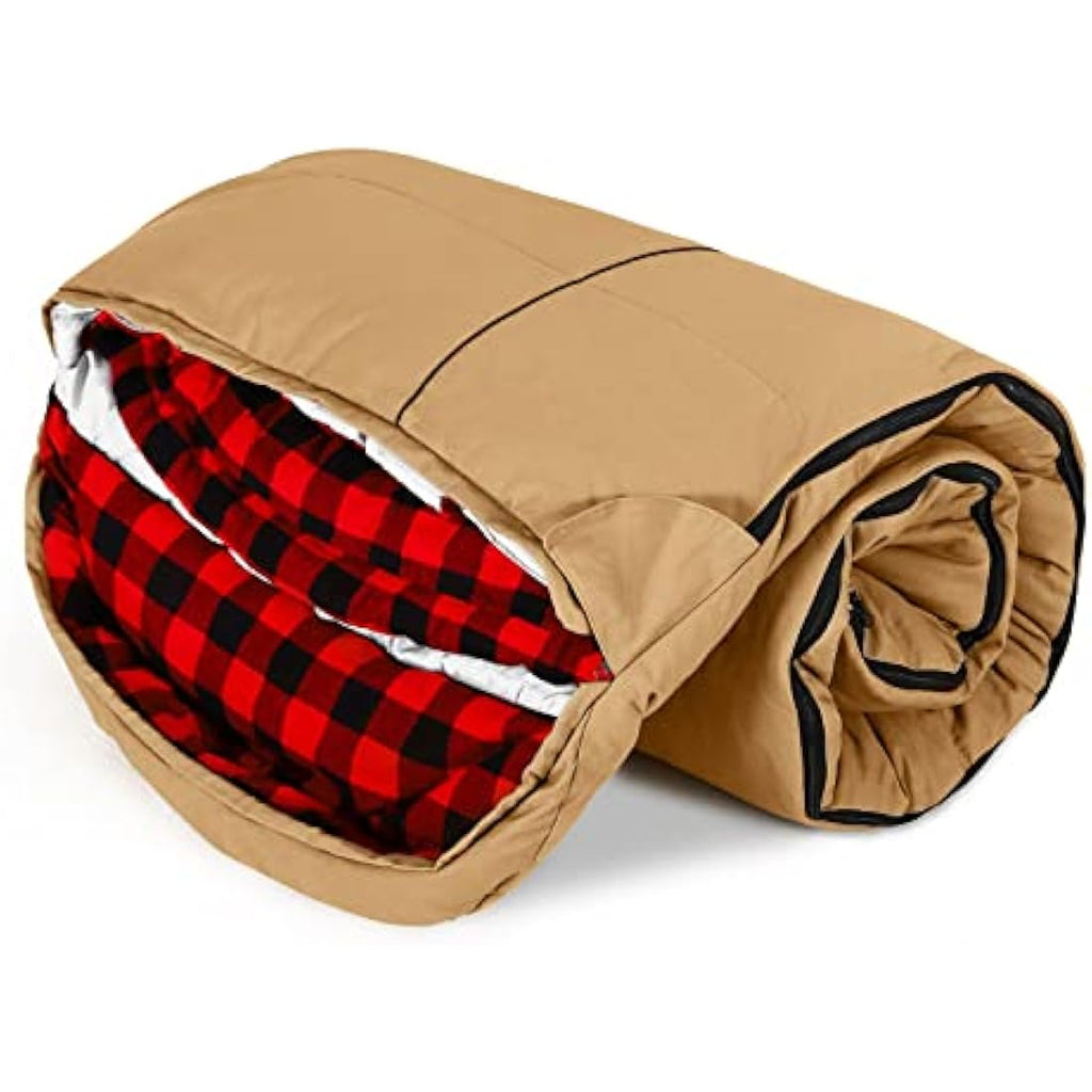 MCOTA 0 Degree Canvas Sleeping Bag – Oversized Flannel Lined Winter Gear