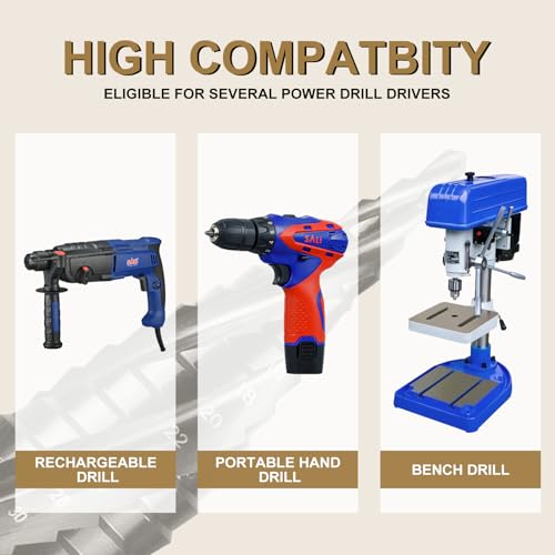 SALI M35 Cobalt Step Drill Bit | 5-35mm Four Spiral Flute Hex Shank