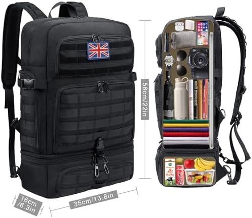 BERTASCHE Tactical Lunch Backpack | Insulated Laptop Work Bag – Black