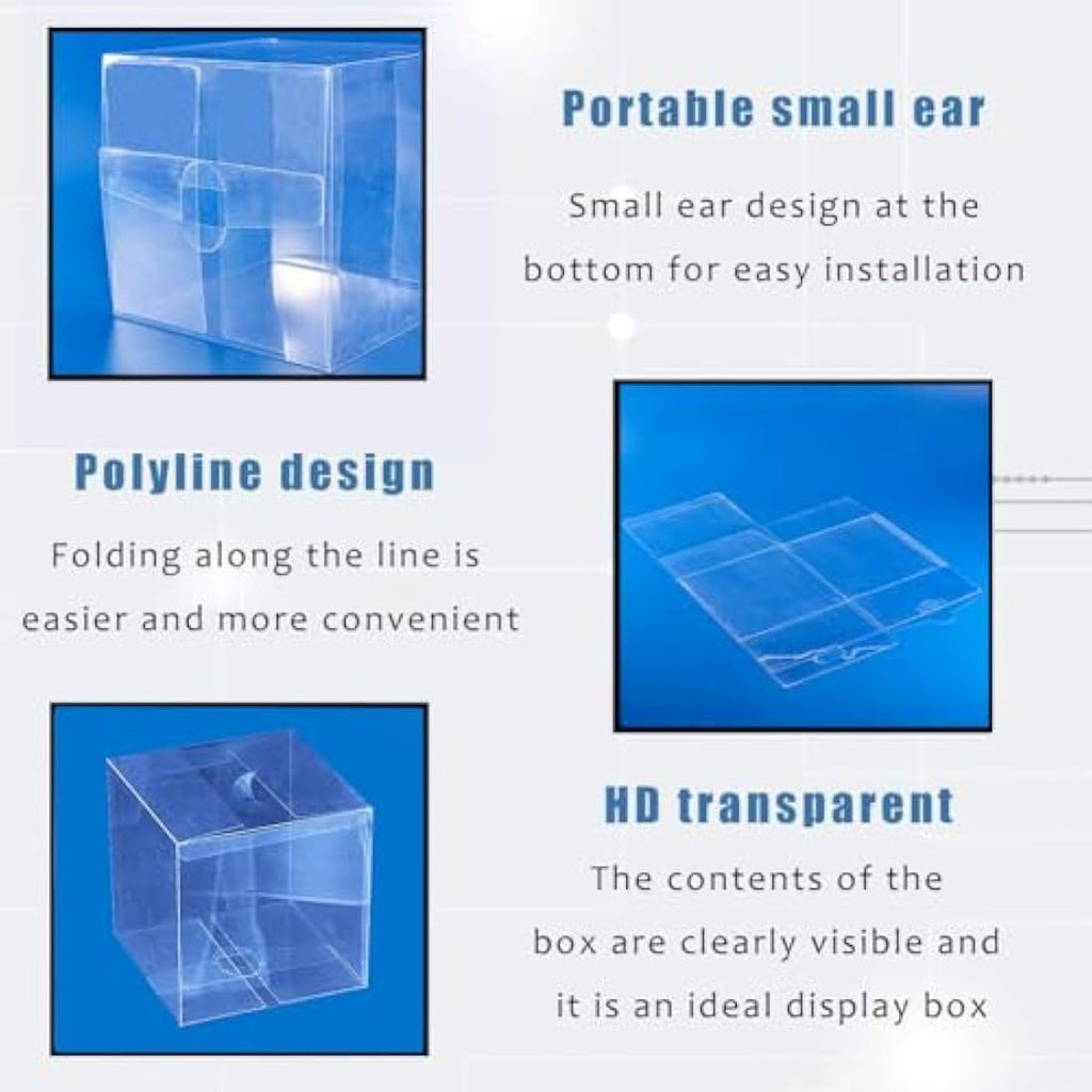 BENECREAT 10PCS Clear PVC Gift Boxes – 15x15x15cm Square Wedding Favors