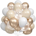 Jolof Store 60PCS Nude White Gold Balloons – Boho Latex Party Kit
