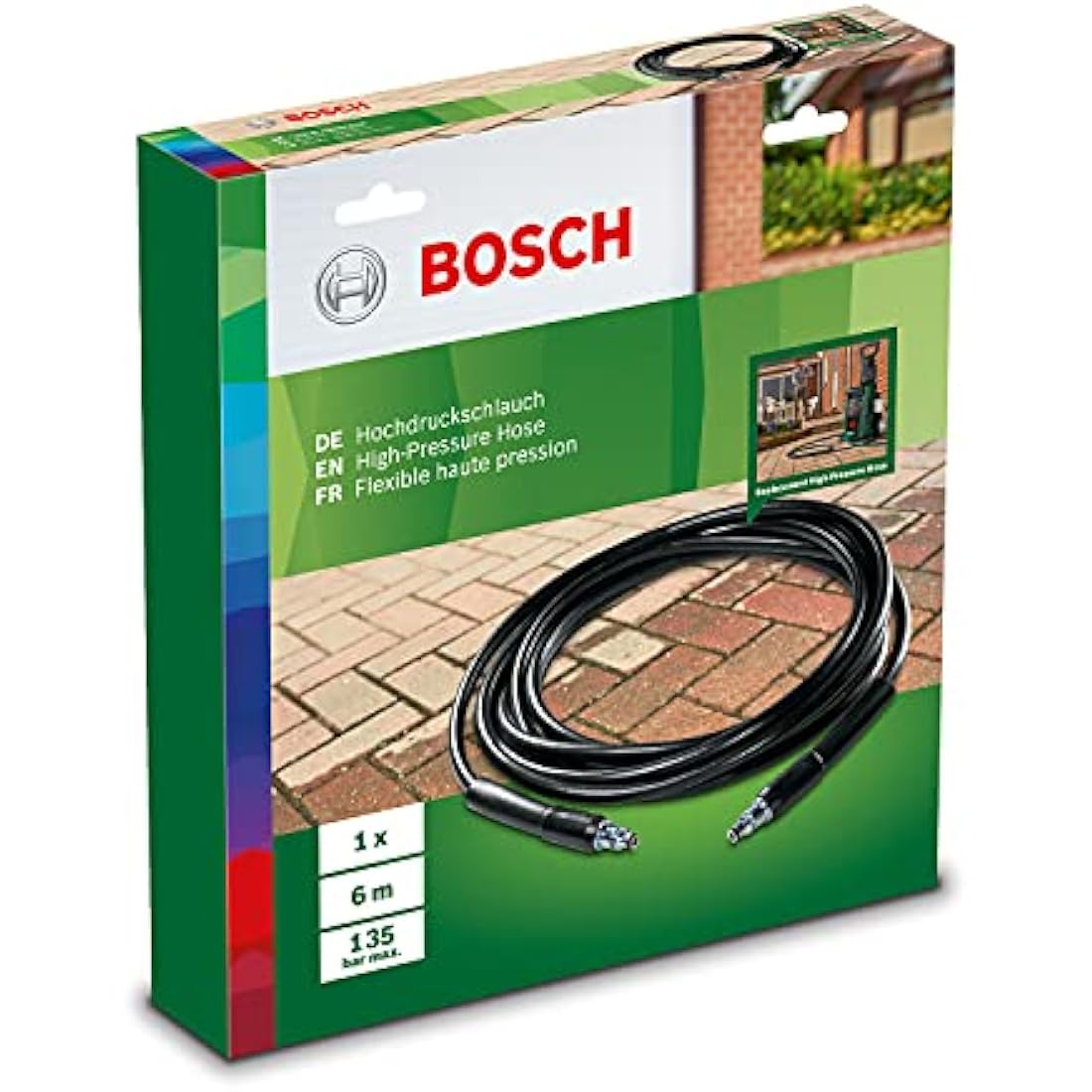 Bosch 6m High Pressure Hose with SDS Fittings for Easy & UniversalAquatak