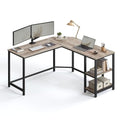 VASAGLE L-Shaped Computer Desk – Corner Gaming Workstation, Greige