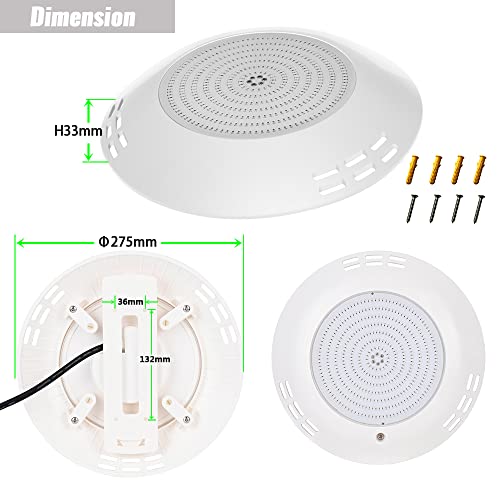 LyLmLe 35W Resin Filled RGB LED Pool Lights | IP68 Waterproof Surface Mount