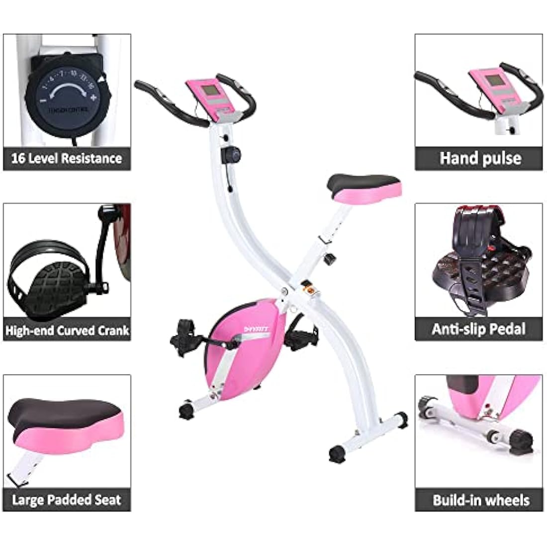 Jolof Store Foldable Exercise Bike | 16-Level Magnetic Resistance