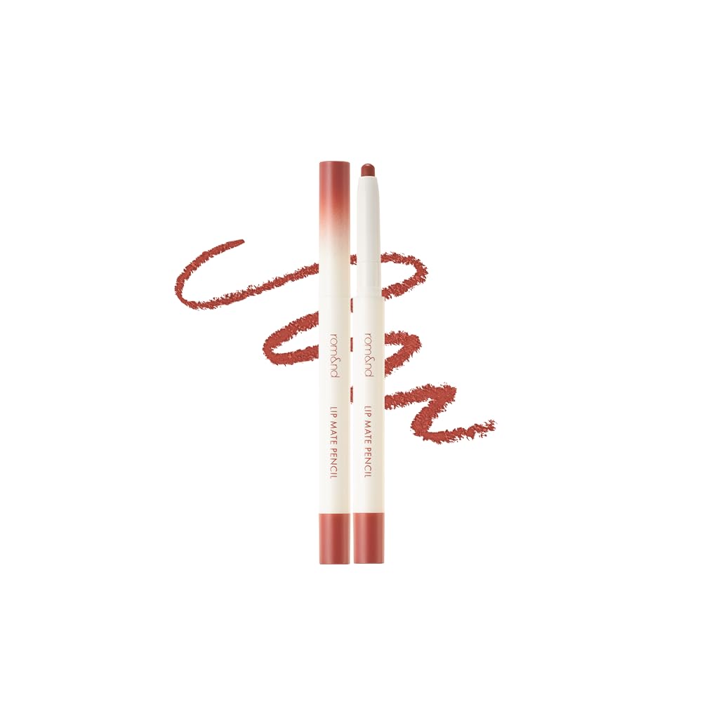 rom&nd Lip Mate Pencil – Matte Lip Liner with Blending Brush - 06 Under Chili