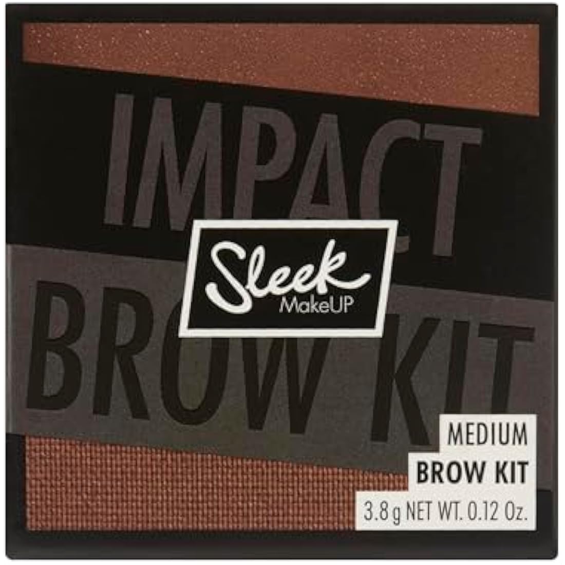 Sleek MakeUP Brow Kit - Waterproof Wax and Powder with Tweezers, Medium