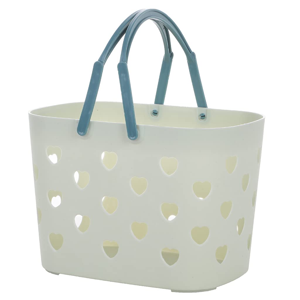 Jolof Store Heart Shaped Plastic Storage Basket Organizer Bin - 4 Colors
