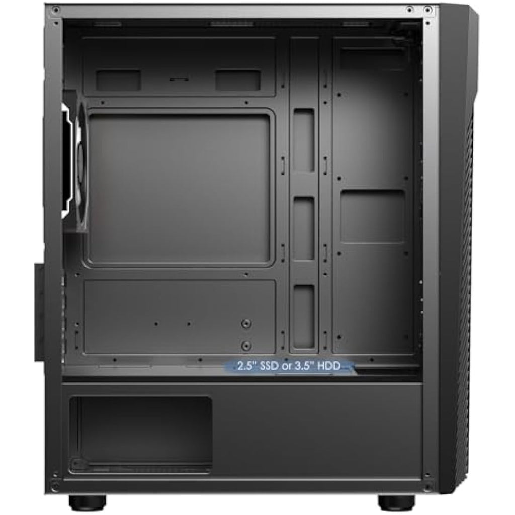 CiT Alpha Micro-ATX Gaming Case - ARGB Infinity Fan & Tempered Glass