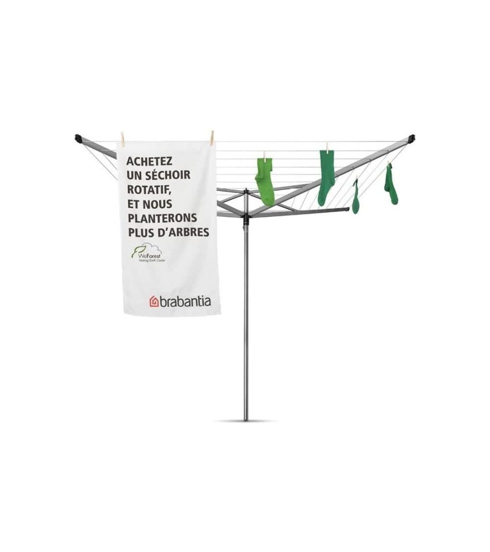 Brabantia Essential 50m Rotary Washing Line – 4 Arm Outdoor Dryer