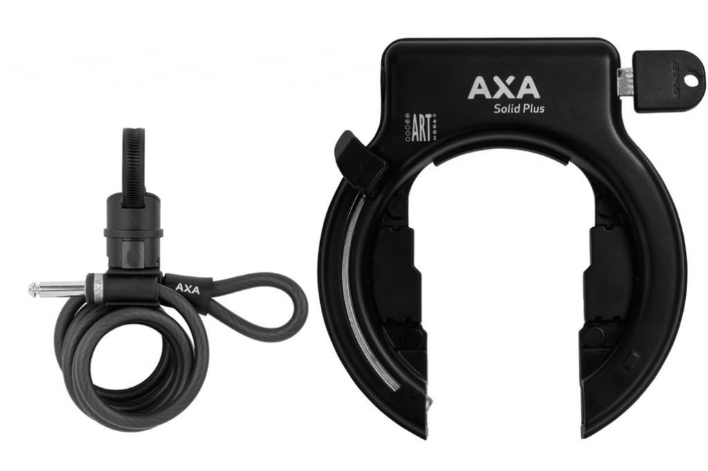 AXA Solid Plus Frame Lock – High-Security Bicycle Lock, Black