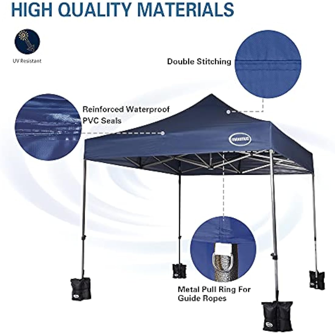 Maximus 3x3m Heavy Duty Pop Up Gazebo | Commercial Market Stall - Blue