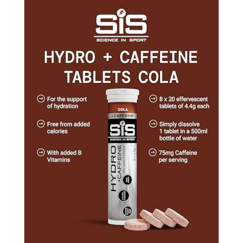 Science in Sport HYDRO Electrolyte Tablets – Cola + Caffeine, 160ct