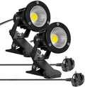 Milpoel 7W COB LED Clip on Spot Lights | IP66 Waterproof - 2 Pack
