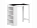 TEMAHOME Aravis Bar Table | Modern Kitchen Table in Black and White
