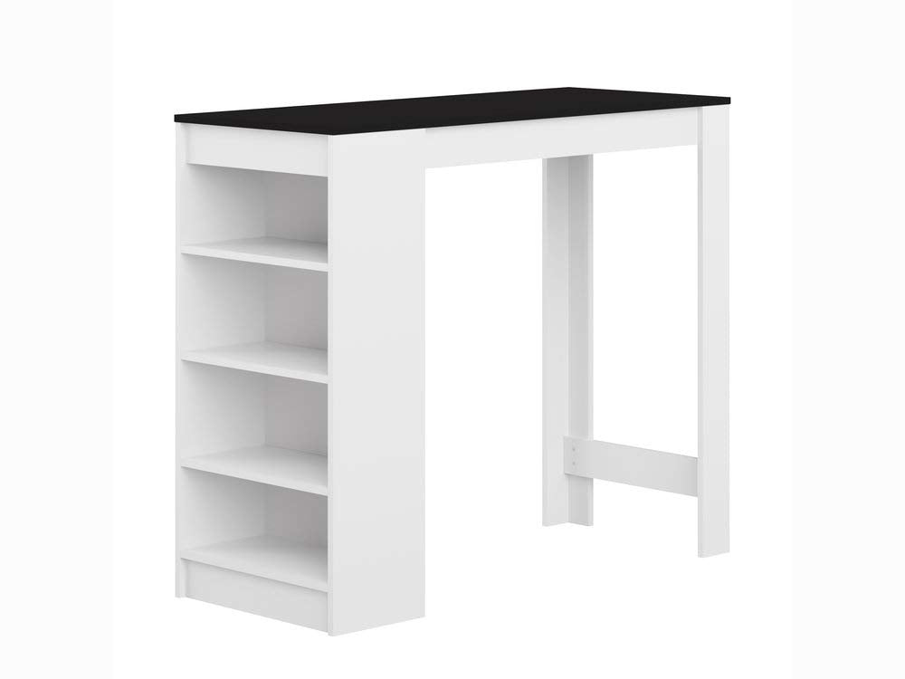 TEMAHOME Aravis Bar Table | Modern Kitchen Table in Black and White