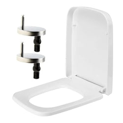 Rectangular Soft Close Toilet Seat | Quick Release White