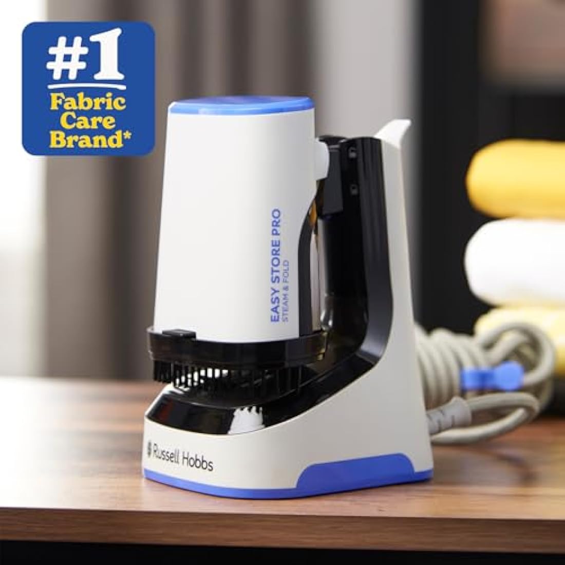 Russell Hobbs Handheld Clothes Steamer | 1500W Foldable Travel Steamer