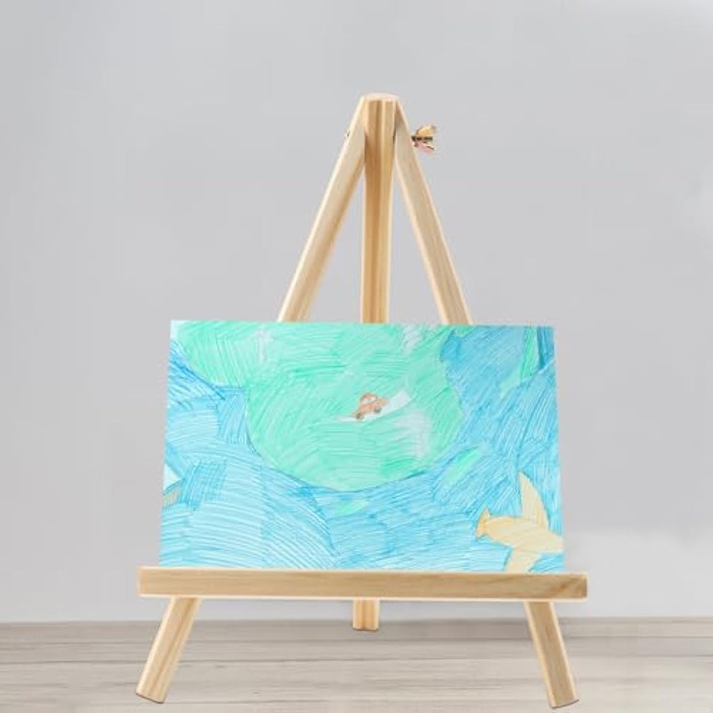 HAKZEON 8 Pack Tabletop Easel | 30cm Adjustable Pine Wood Painting Stand