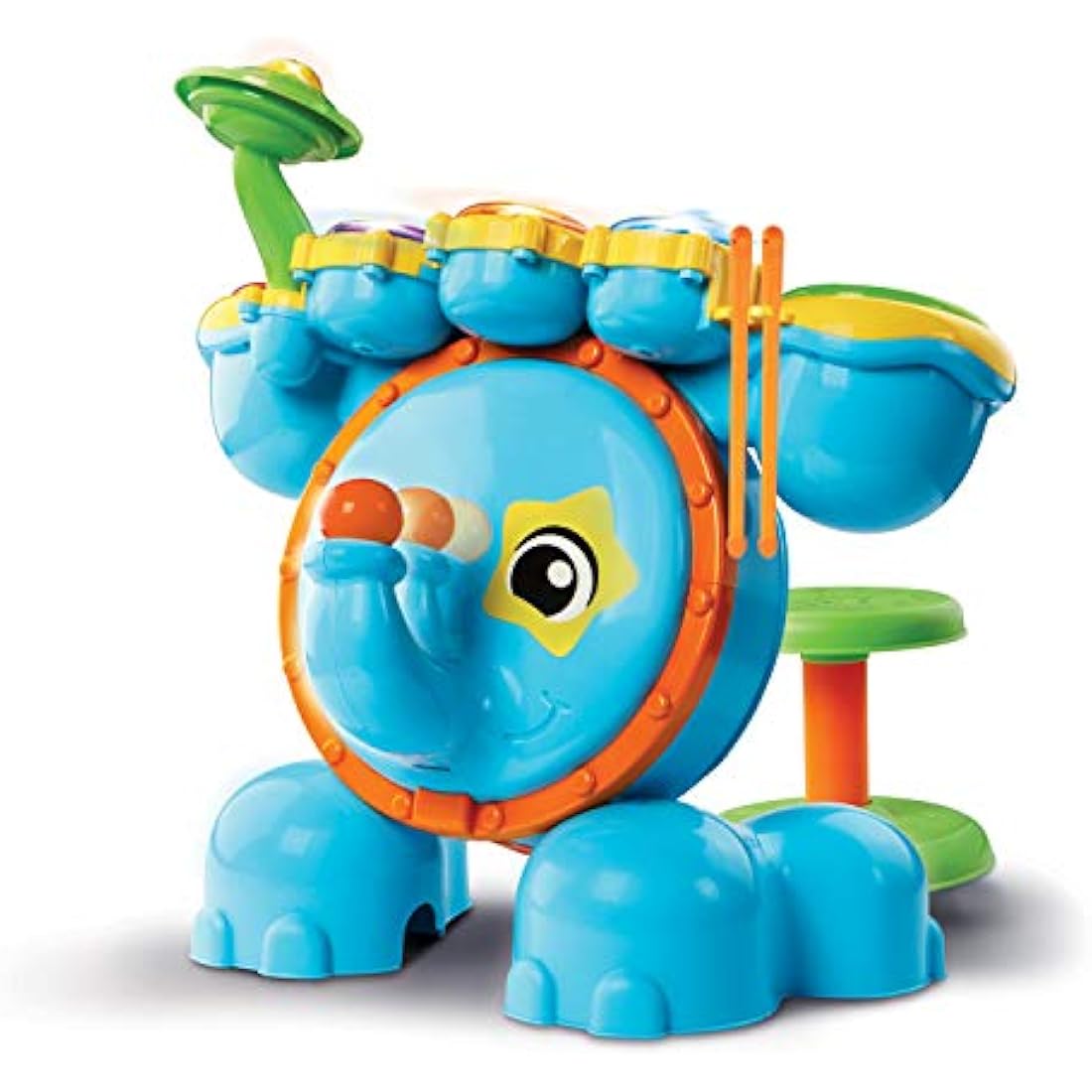 VTech Jungle Rock Elephant Drum Set – Interactive Musical Toy (French)