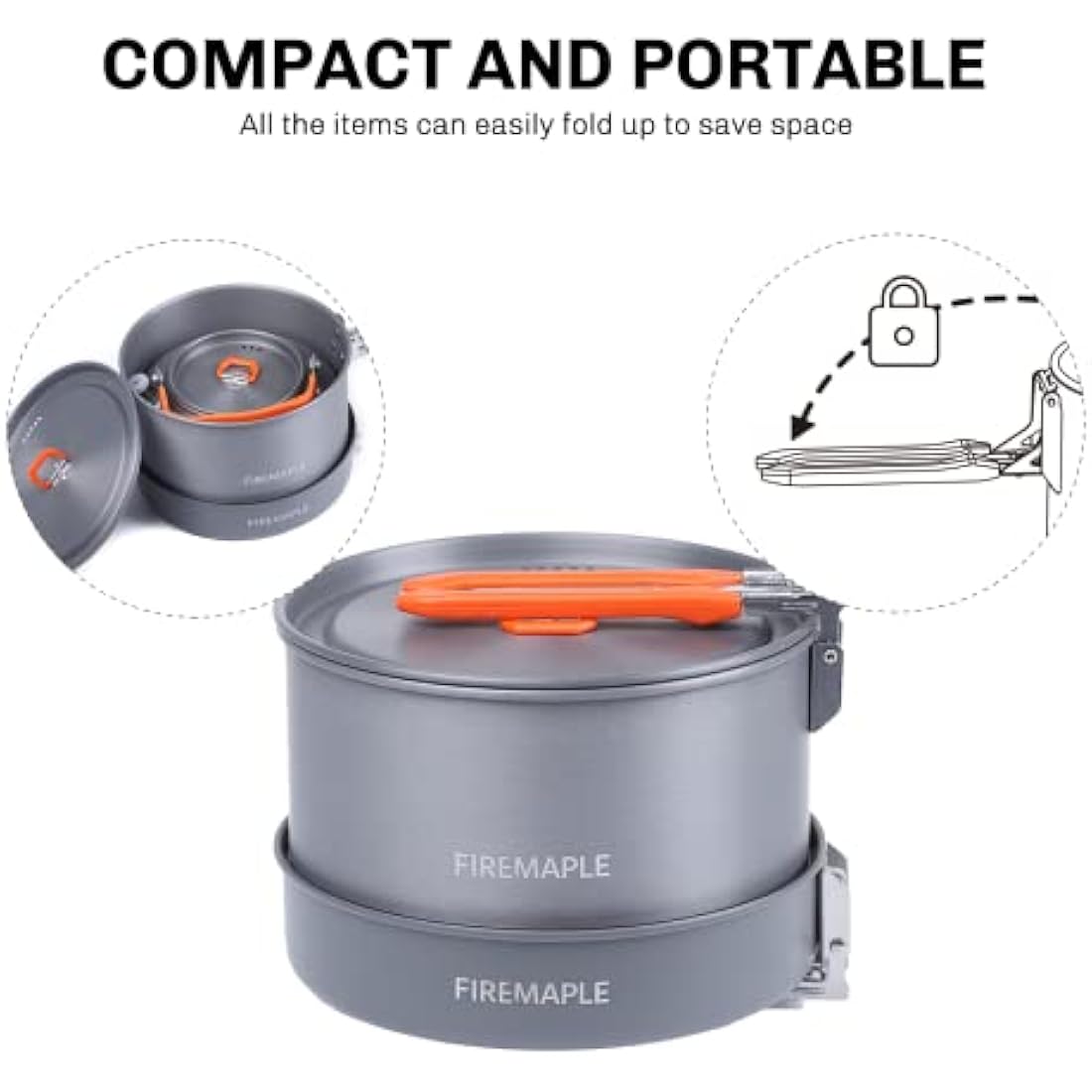 Fire-Maple Feast Heat Exchanger Cookware Set | 3-Piece Non-Stick Kit