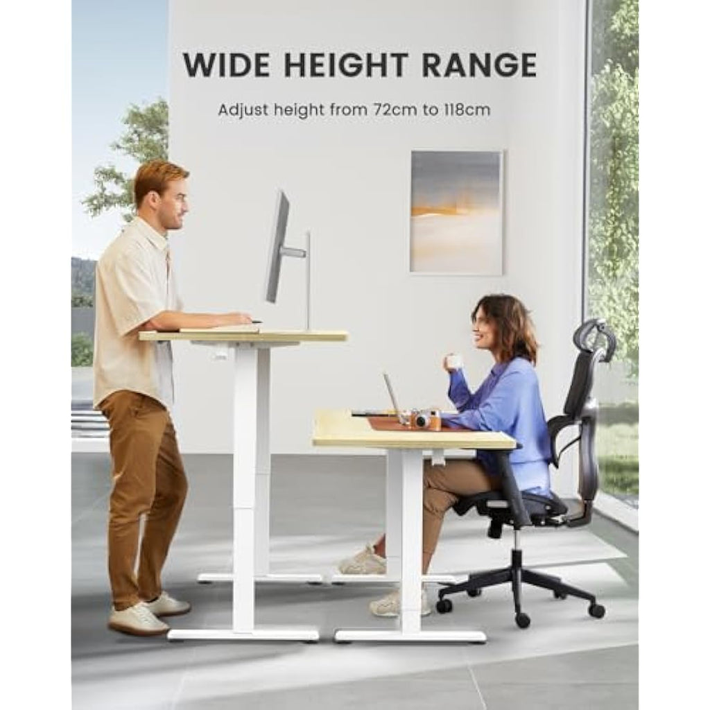 ErGear Electric Standing Desk – 100x60cm Height Adjustable Sit Stand