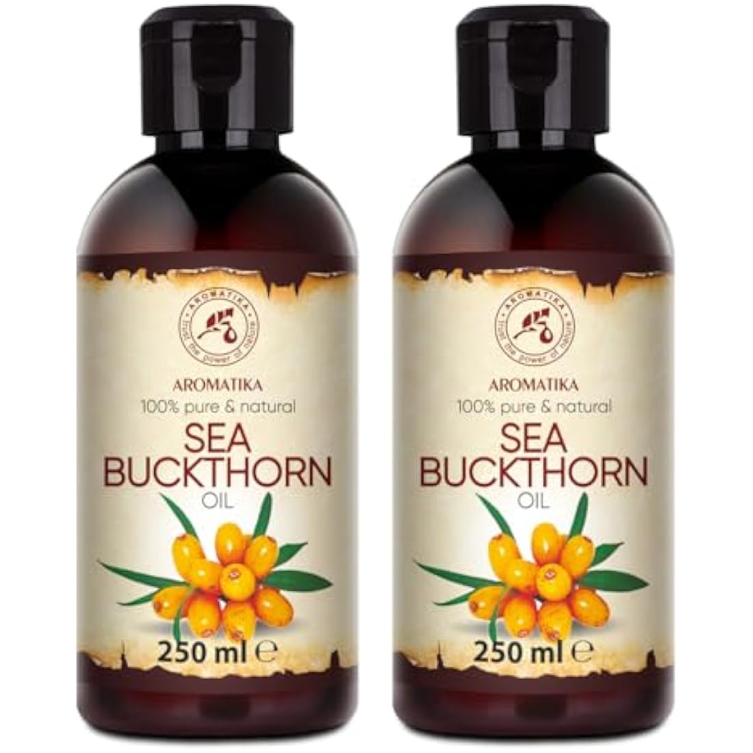 Sea Buckthorn Oil – 100% Pure Cold Pressed Set (2x250ml)