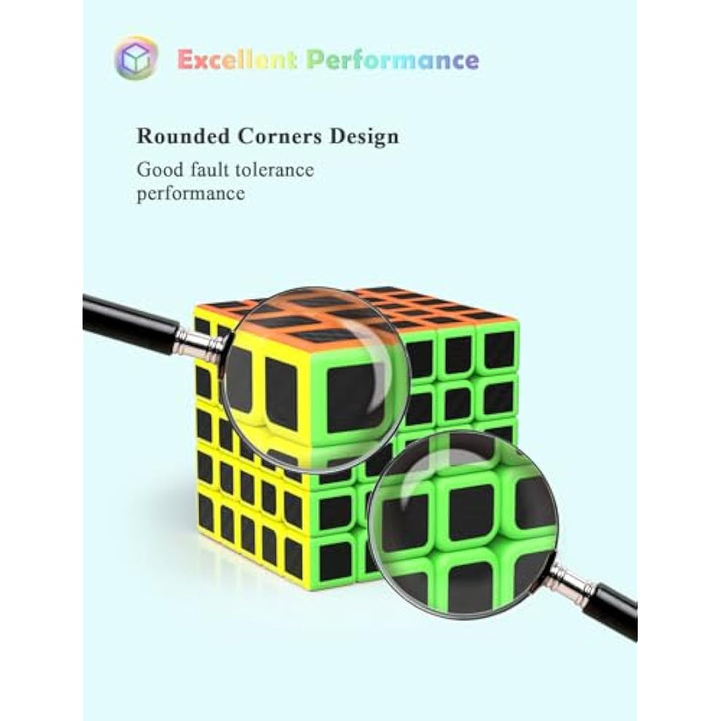 Roxenda 5x5 Speed Cube – Carbon Fiber Sticker Magic Puzzle for Kids