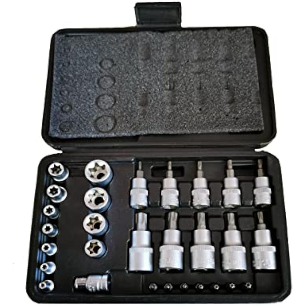 Jolof Store 30pc Star Socket and Bit Set | Male and Female Torx Bits