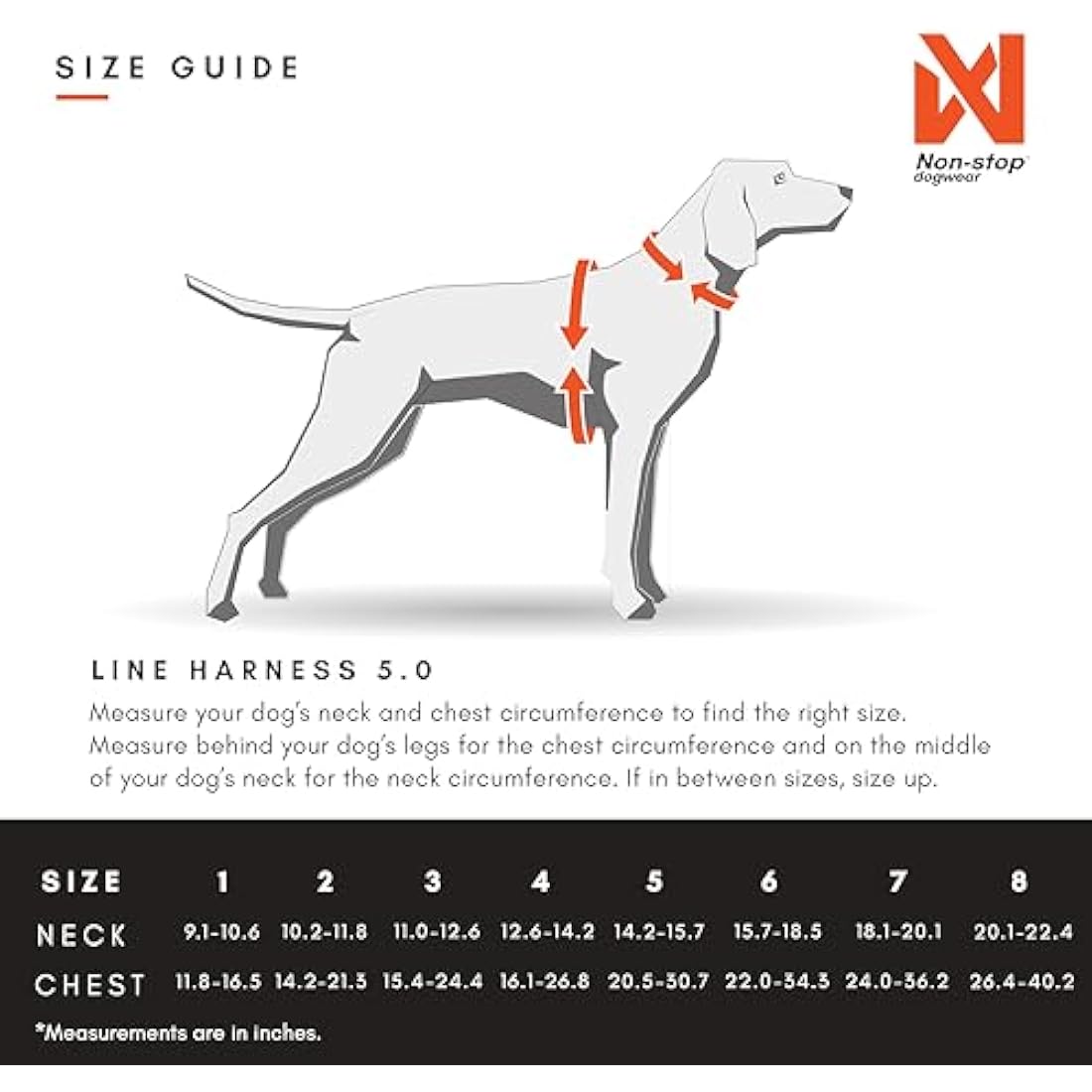 Non-stop Dogwear Line Harness – Adjustable Reflective Dog Harness, Orange