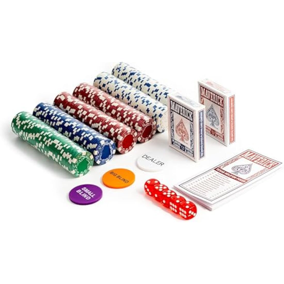 Cartamundi Maverick Texas Hold'em Poker Set | 300 Heavyweight Chips