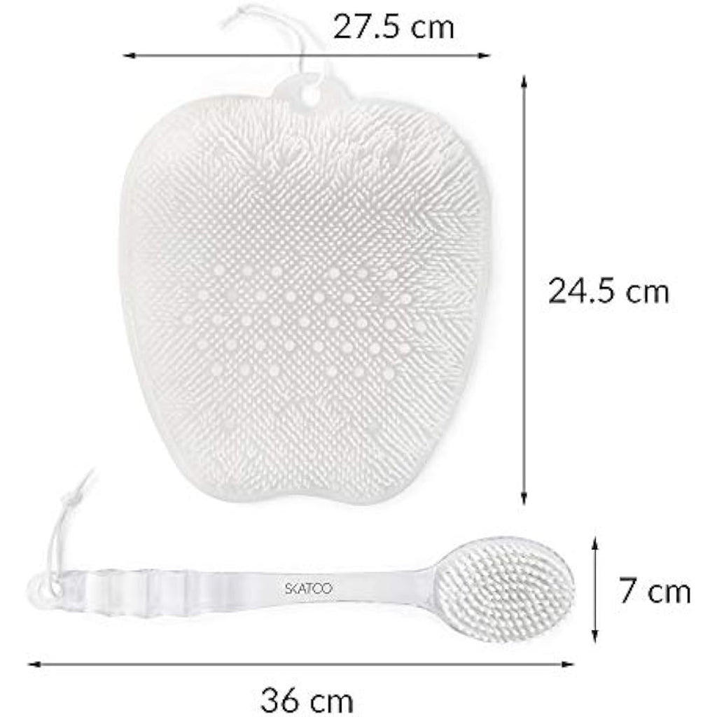 Skatco Foot Scrubber and Body Brush Set – Non-Slip Shower Mobility Aid