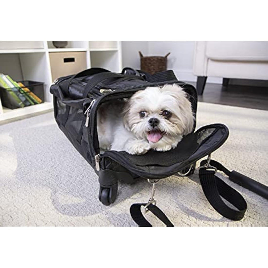 Sherpa Ultimate Wheeled Pet Carrier – Large Black Travel Bag